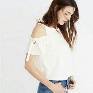 Madewell Skylark Cream Blouse Top